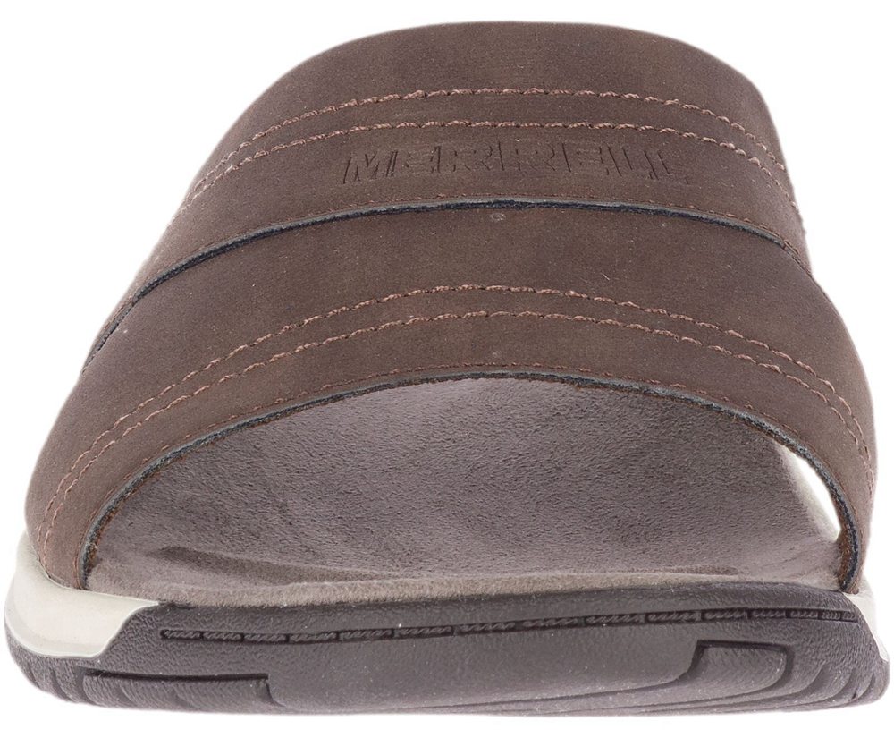 Merrell Sandals Brown - Veron Slide - Mens 19OTXGPRN